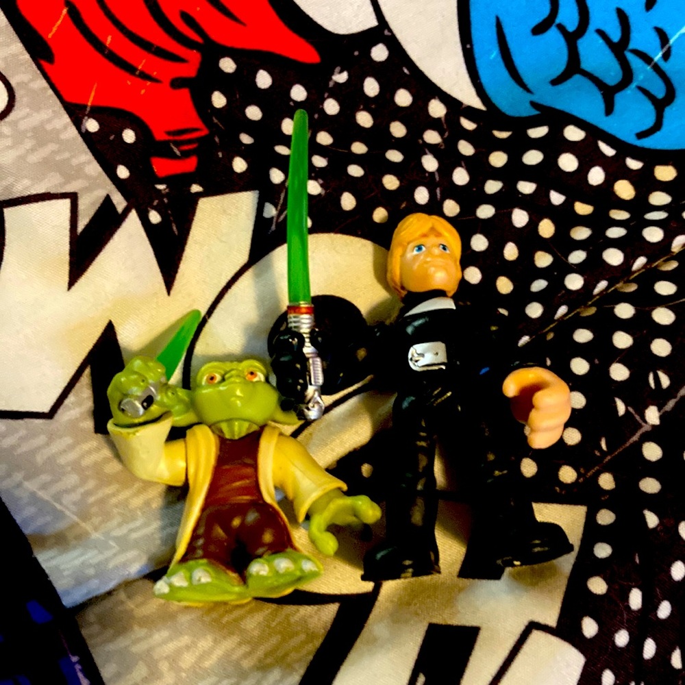 yoda and luke skywalker playskool